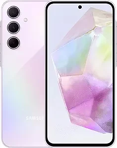 SAMSUNG Galaxy A35 5G A Series Cell Phone, 128GB Unlocked Android Smartphone, AMOLED Display, Advanced Triple Camera System, Expandable Storage, Rugged Design, US Version, 2024, Awesome Lilac