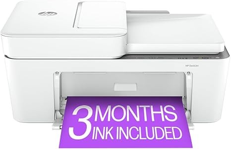 HP DeskJet 4255e Wireless All-in-One Color Inkjet Printer, Scanner, Copier, Best-for-Home, 3 Months of Instant Ink Included (588S6A)