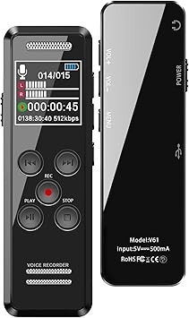 【32GB大容量&最大2276時間録音保存】QZT ボイスレコーダー ICレコーダー 32GB 録音機 3072kbps 超小型 大容量 長時間録音 最大2276時間録音保存 35時間録音可能 大液晶画面 簡単操作 ワンボタン録音 定時録音 変速再生 リピート再生 本機でデータ削除可能 VOR自動音声検知 パスワード保護 OTG機能 会話録音/語学勉強/講義/ビジネスなどに適用 機械音痴